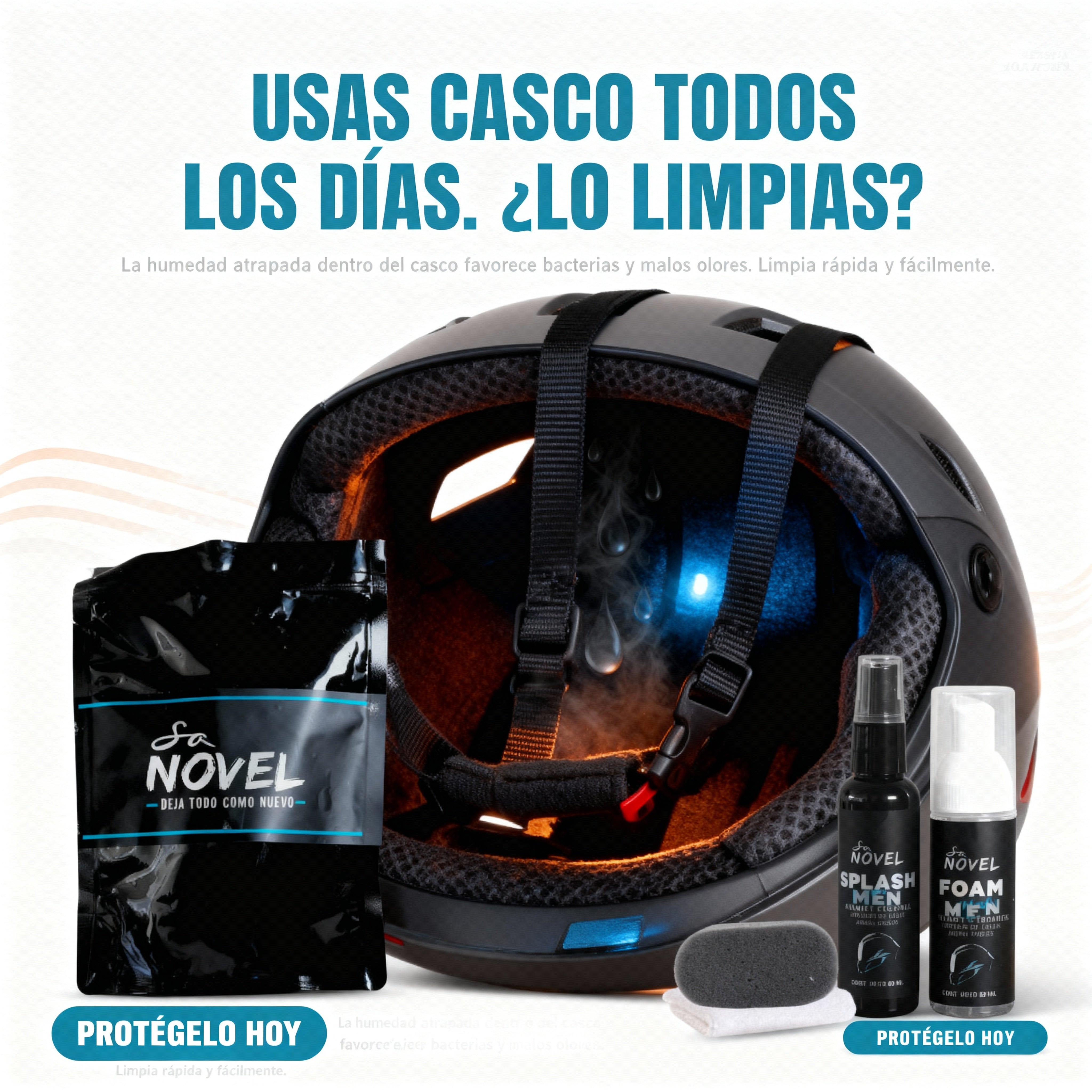 Kit Profesional de Desinfección para Cascos | Elimina Bacterias y Mal Olor